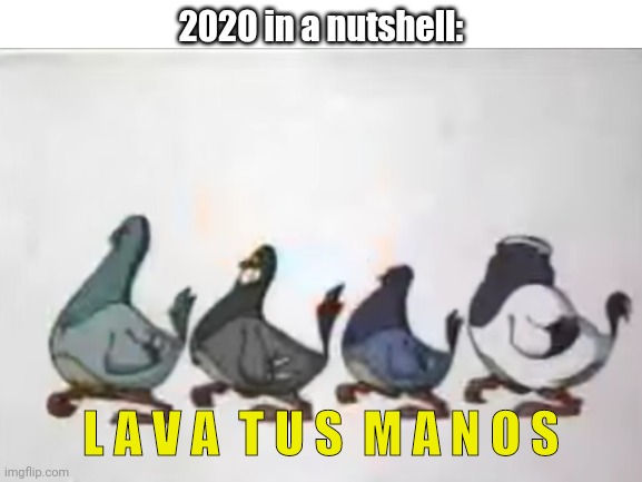 How this show was ahead of it's time... | 2020 in a nutshell:; L A V A  T U S  M A N O S | image tagged in animaniacs | made w/ Imgflip meme maker