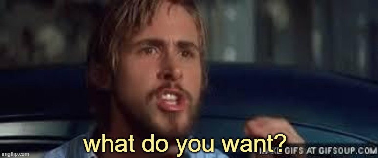 What do you want? | what do you want? | image tagged in what do you want | made w/ Imgflip meme maker