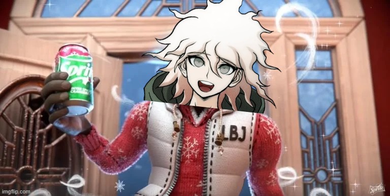 Nagito gives you a sprite cranberry | image tagged in wanna sprite cranberry,danganronpa | made w/ Imgflip meme maker