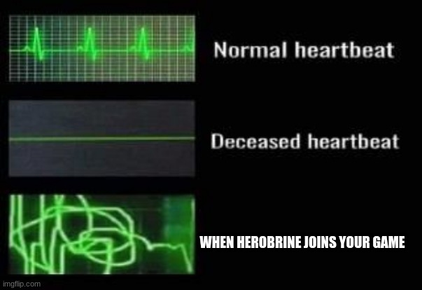 WHEN HEROBRINE JOINS YOUR GAME | image tagged in gaming | made w/ Imgflip meme maker