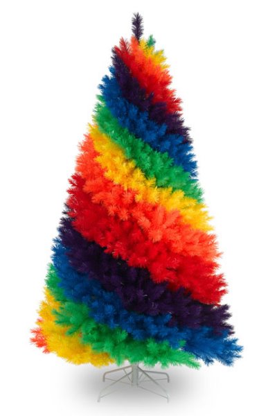 High Quality Rainbow Christmas Tree Blank Meme Template