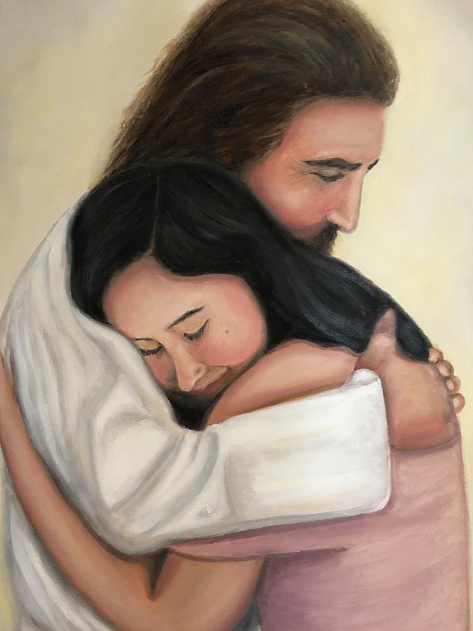 Jesus hug Blank Meme Template
