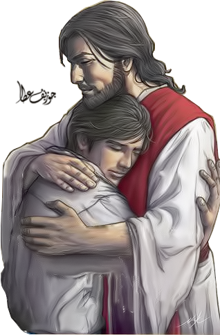 Jesus hug Blank Meme Template