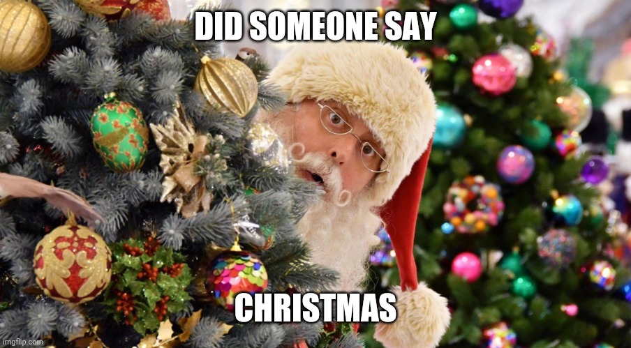 Christmas | DID SOMEONE SAY; CHRISTMAS | image tagged in santa,christmas | made w/ Imgflip meme maker