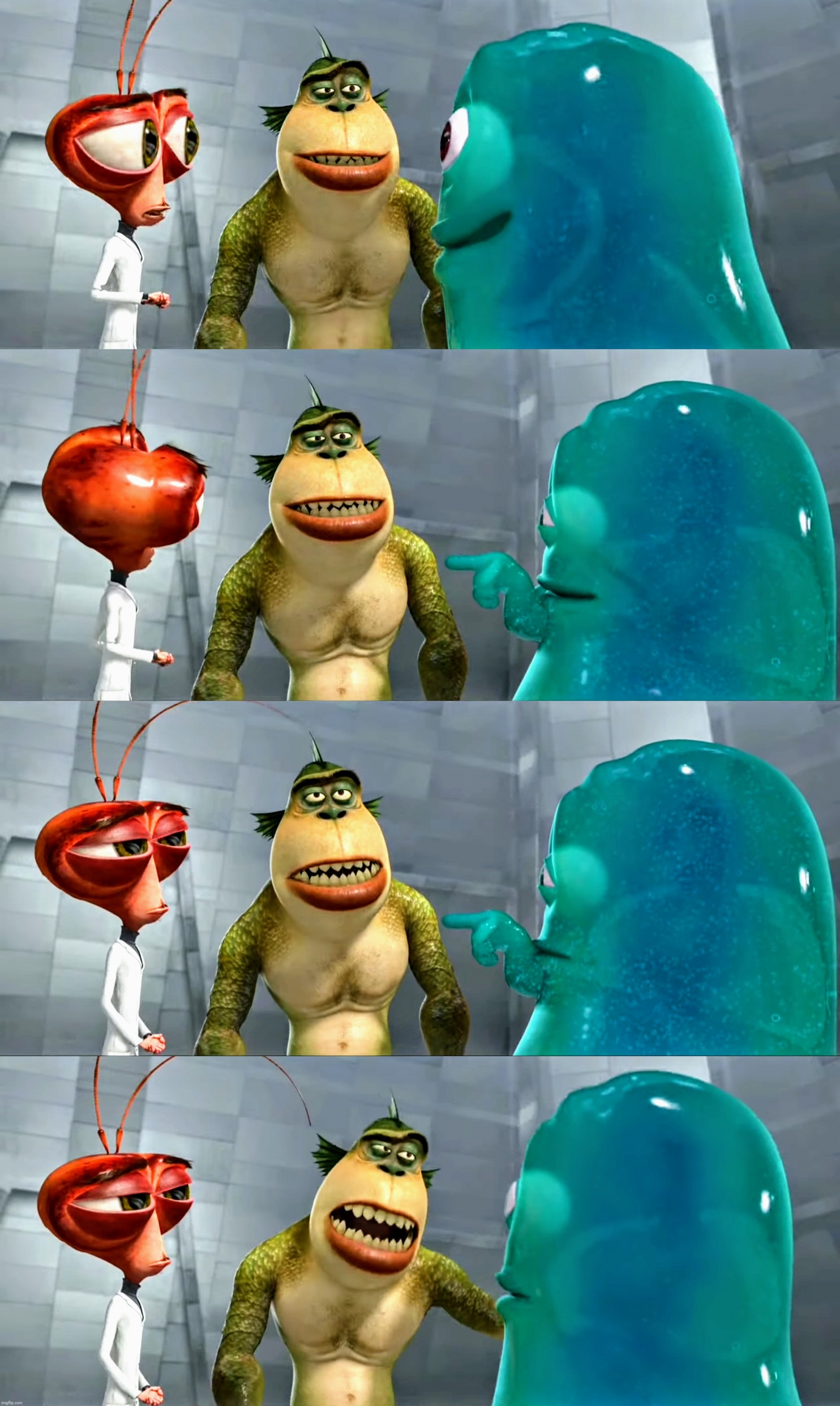 Monsters vs Aliens we need to have a talk Blank Meme Template