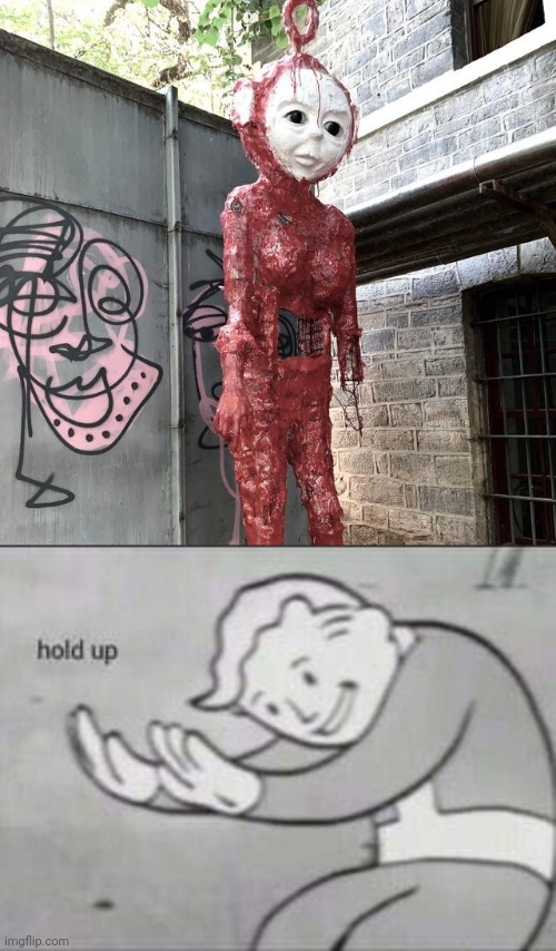 Yeah this is just cursed :( | image tagged in fallout hold up | made w/ Imgflip meme maker