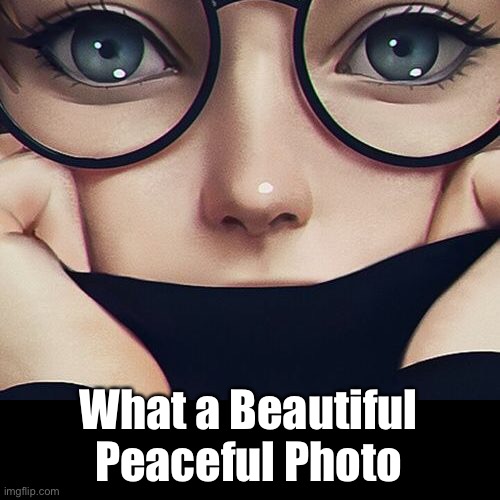 What a Beautiful Peaceful Photo | made w/ Imgflip meme maker