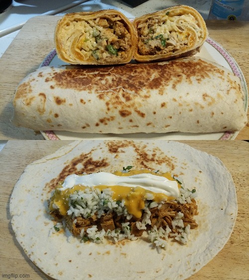So for Christmas Eve Dinner last night I made homemade Taco Bell Quesaritos | image tagged in taco bell quesarito,food | made w/ Imgflip meme maker