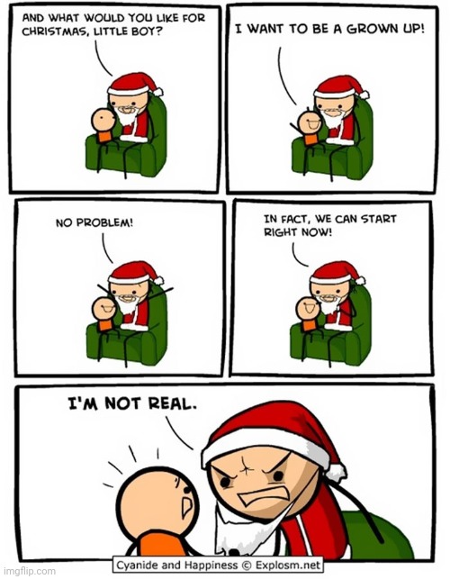 Christmas comic | image tagged in cyanide and happiness,comics/cartoons,comics,comic,santa claus,merry christmas | made w/ Imgflip meme maker