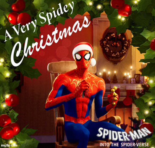 Merry Christmas! | image tagged in marvel,spiderman,spider-verse meme,merry christmas | made w/ Imgflip meme maker