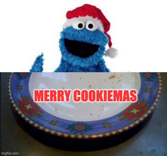 Cookiemas | MERRY COOKIEMAS | image tagged in holidays,cookies,cookie monster,christmas | made w/ Imgflip meme maker