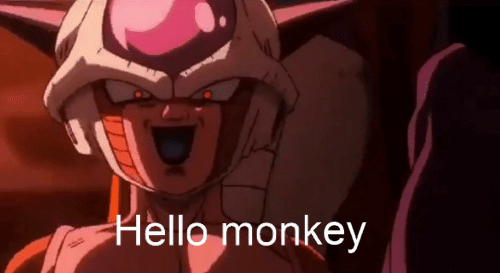 Frieza Hello monkey Blank Meme Template