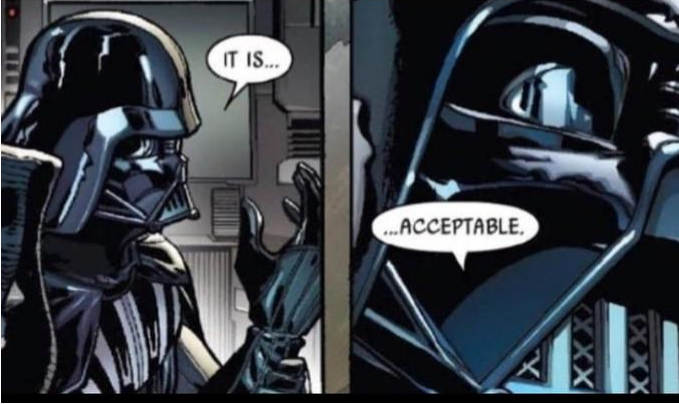 High Quality Darth Vader acceptable Blank Meme Template