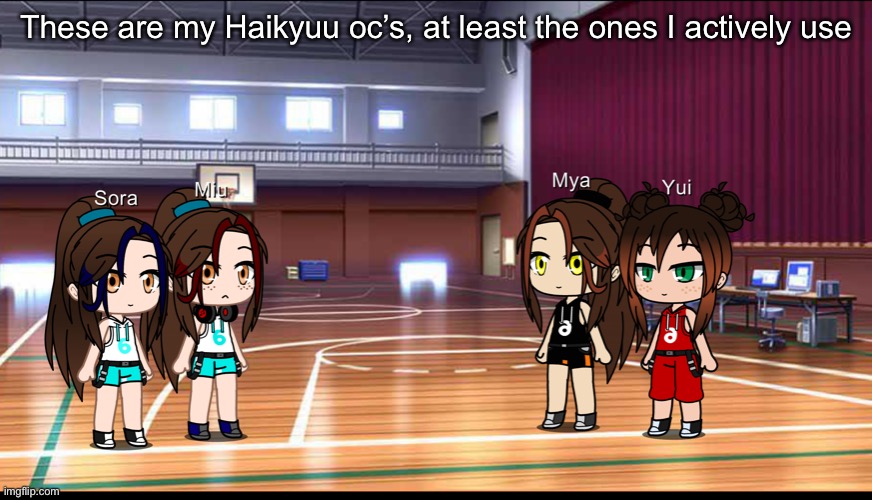 These are my Haikyuu oc’s, at least the ones I actively use | made w/ Imgflip meme maker