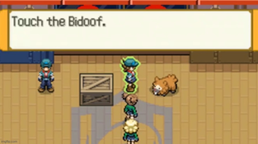 Touch the Bidoof. | image tagged in touch the bidoof | made w/ Imgflip meme maker