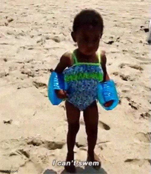 I cant swim. Little Black Kids Swim. Can't Swim gif.