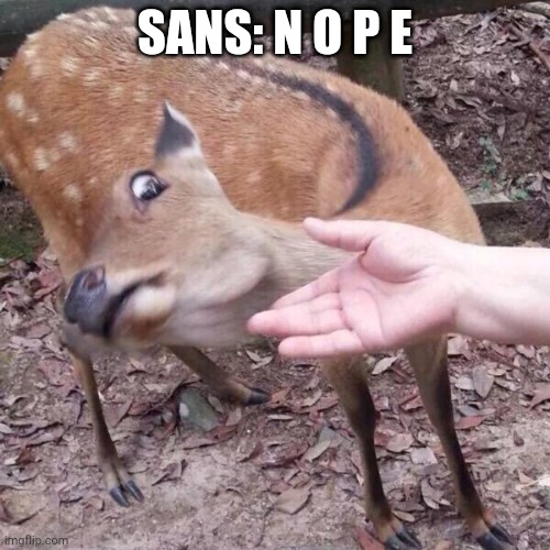 nope | SANS: N O P E | image tagged in nope | made w/ Imgflip meme maker