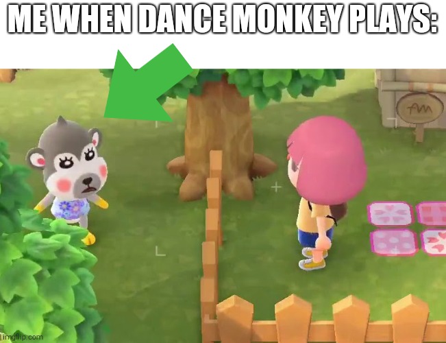 Animal Crossing Monkey Singing | ME WHEN DANCE MONKEY PLAYS: | image tagged in animal crossing monkey singing,dancing,singing,oh yeah,im the best singer alive,hell yeah | made w/ Imgflip meme maker