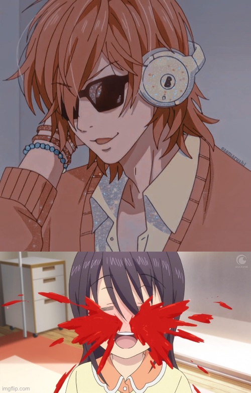 image tagged in anime nosebleed | made w/ Imgflip meme maker