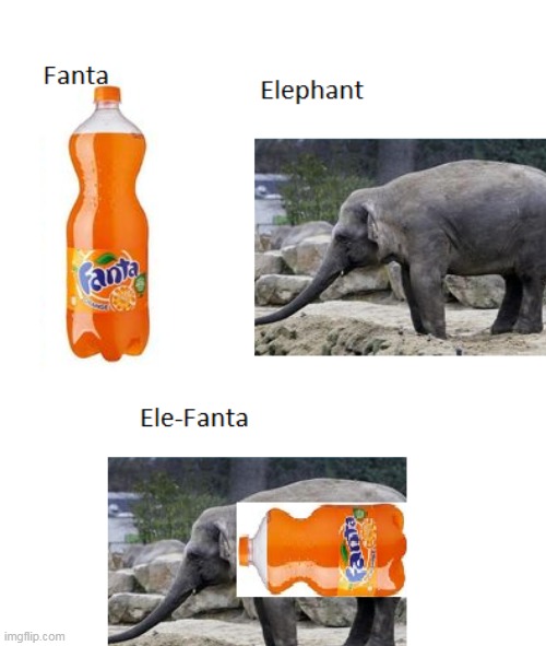 ele-fanta | image tagged in mixing | made w/ Imgflip meme maker