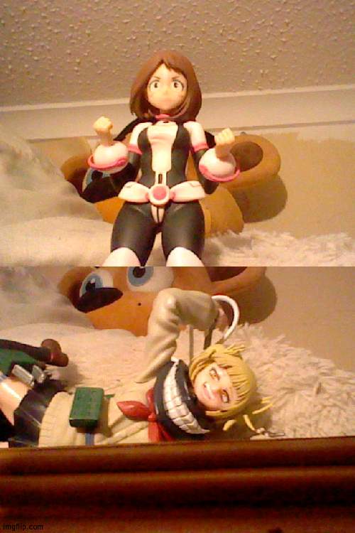 uravity and toga figures i got for christmas | image tagged in anime | made w/ Imgflip meme maker