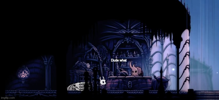 A king's idol. | Dude what | image tagged in hollow knight,memes | made w/ Imgflip meme maker