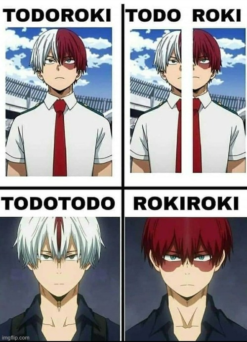 is it just me or does Todoroki look like Dabi in the last one? | made w/ Imgflip meme maker