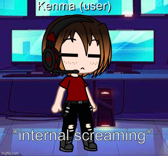 Kenma internal screaming Blank Meme Template