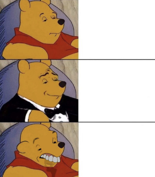 Whinnie The Poo (Normal, Fancy, Gross) Blank Meme Template