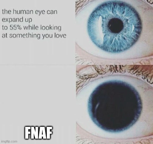 Eye pupil expand | FNAF | image tagged in eye pupil expand | made w/ Imgflip meme maker