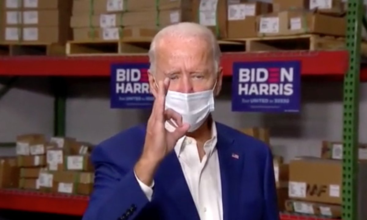 High Quality Biden flashing white power sign Blank Meme Template