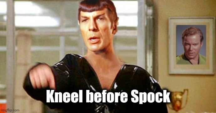 Kneel Before Spocky | Kneel before Spock | image tagged in kneel before spocky | made w/ Imgflip meme maker