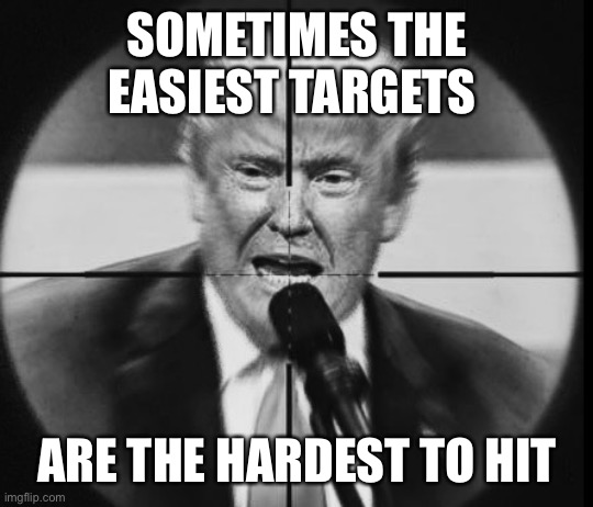 SOMETIMES THE EASIEST TARGETS ARE THE HARDEST TO HIT | made w/ Imgflip meme maker