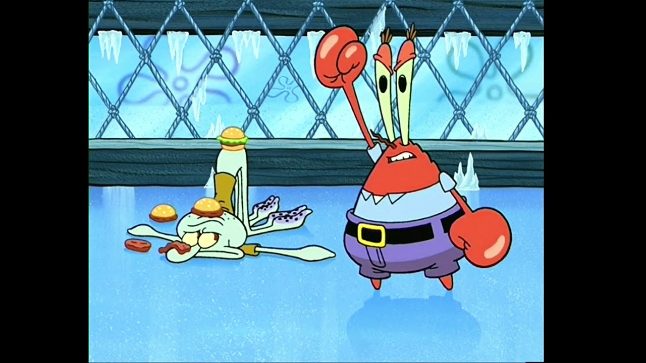 High Quality Squidward and Mr Krabs Blank Meme Template