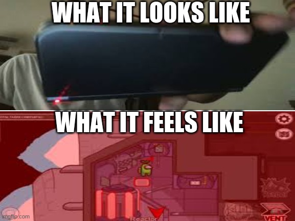 fr tho | WHAT IT LOOKS LIKE; WHAT IT FEELS LIKE | image tagged in ds life | made w/ Imgflip meme maker