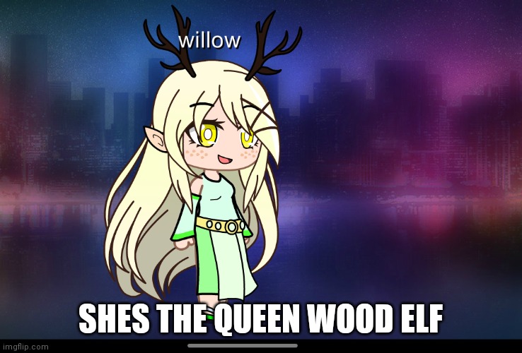 Thanks..mod..creater for accepting my other image (Mod note: Np ) | SHES THE QUEEN WOOD ELF | image tagged in legend of zelda | made w/ Imgflip meme maker