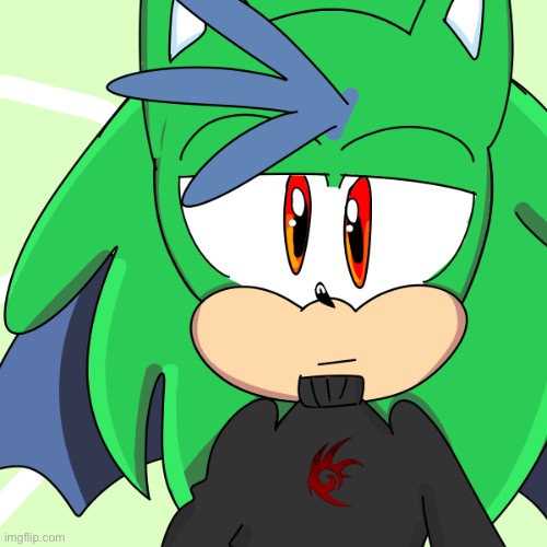 My Sonic OC: Plasma the hedgehog. | made w/ Imgflip meme maker