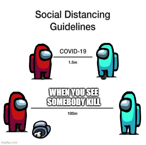 social distancing guidelines | WHEN YOU SEE SOMEBODY KILL | image tagged in social distancing guidelines | made w/ Imgflip meme maker