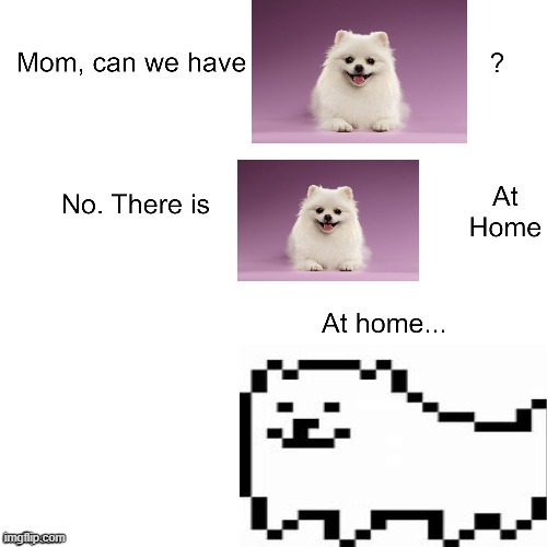 AnNoYiNg DoG | image tagged in mom can we have,annoying,dog,undertale | made w/ Imgflip meme maker