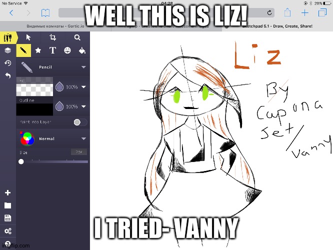 I tried to draw liz- Vanny | WELL THIS IS LIZ! I TRIED- VANNY | image tagged in i tried | made w/ Imgflip meme maker
