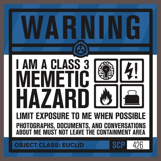 SCP Memetic Hazard Sign Blank Meme Template