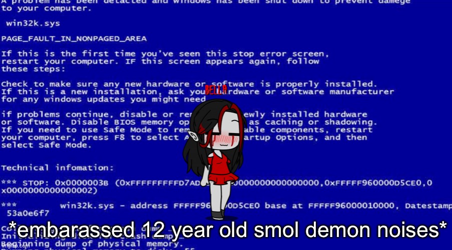 *embarassed 12 year old smol demon noises* | made w/ Imgflip meme maker