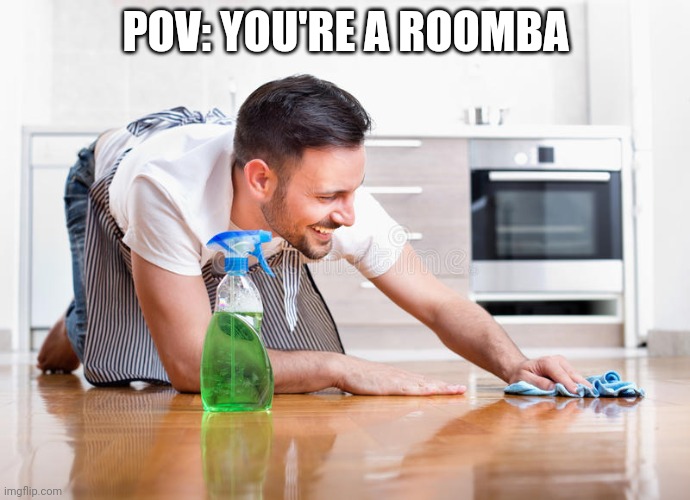 POV: YOU'RE A ROOMBA | image tagged in r o o m b a | made w/ Imgflip meme maker