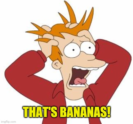Fry Freaking Out | THAT'S BANANAS! | image tagged in fry freaking out | made w/ Imgflip meme maker