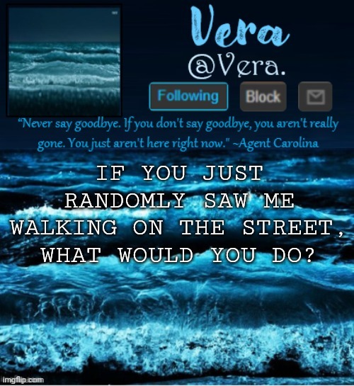 e | IF YOU JUST RANDOMLY SAW ME WALKING ON THE STREET, WHAT WOULD YOU DO? | image tagged in a n n o u n c e r e v i s e d | made w/ Imgflip meme maker