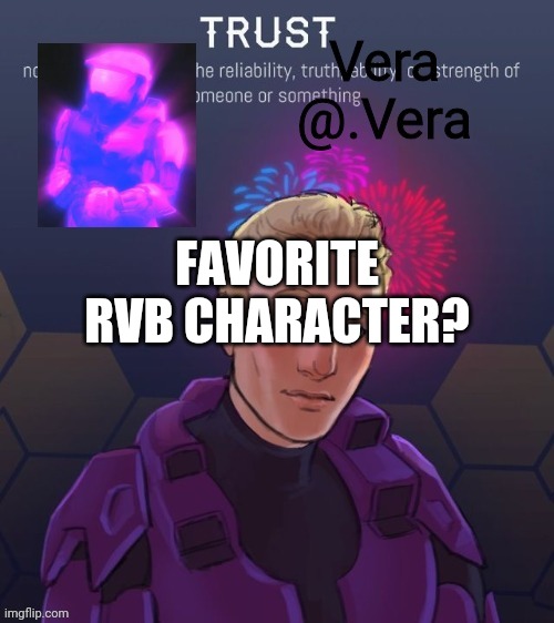 a n n o u n c e 2 | FAVORITE RVB CHARACTER? | image tagged in a n n o u n c e 2 | made w/ Imgflip meme maker