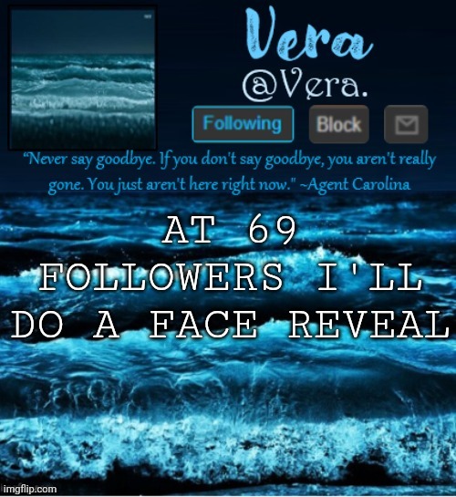 a n n o u n c e r e v i s e d | AT 69 FOLLOWERS I'LL DO A FACE REVEAL | image tagged in a n n o u n c e r e v i s e d | made w/ Imgflip meme maker