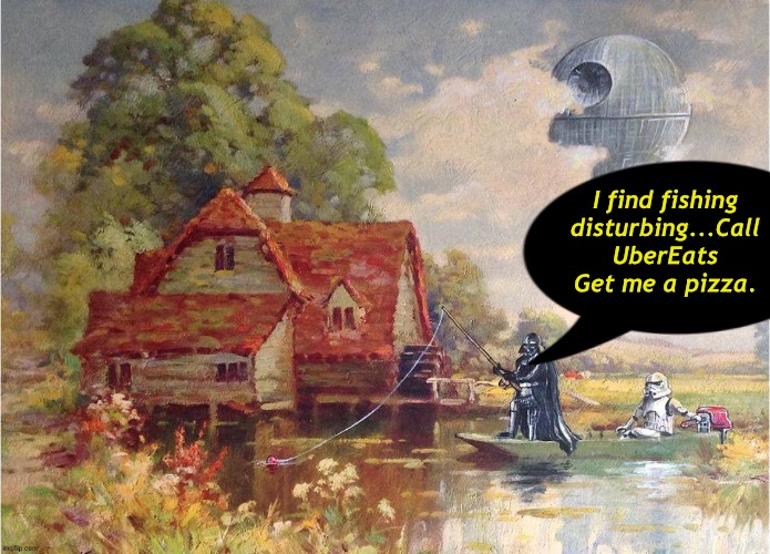 I find fishing disturbing...Call UberEats
Get me a pizza. | made w/ Imgflip meme maker