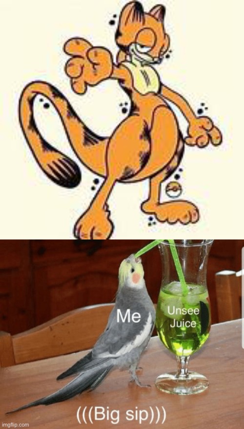 Mewfield/Gartwo | image tagged in unsee juice,memes,mewtwo,garfield,lasagna | made w/ Imgflip meme maker