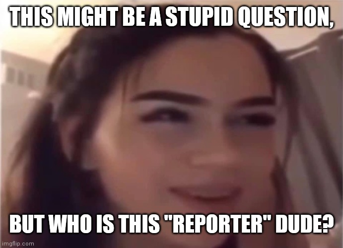 Problem Solver | THIS MIGHT BE A STUPID QUESTION, BUT WHO IS THIS "REPORTER" DUDE? | image tagged in stupid questions | made w/ Imgflip meme maker